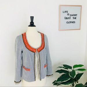 🍃Free People Embroidered Blazer🍃